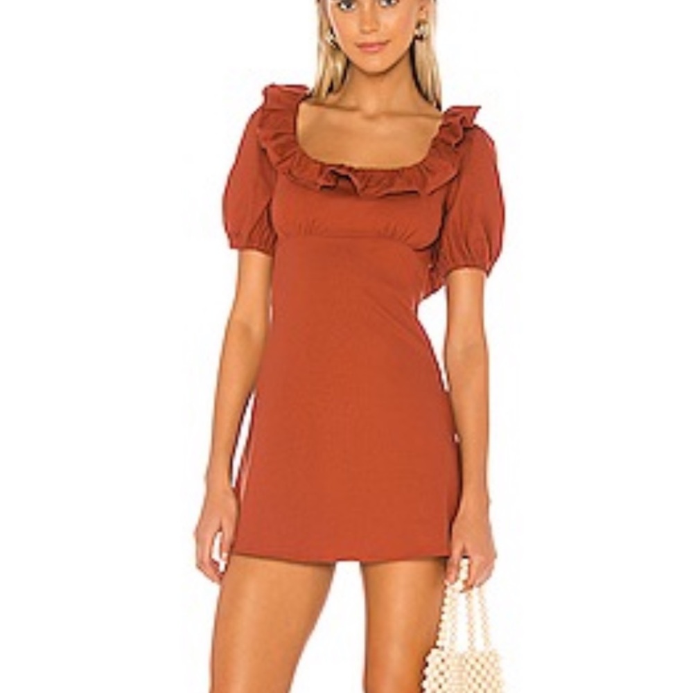 Majorelle burnt orange dress
